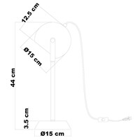 Bordslampa Archie - svart med vinklingsbar skärm