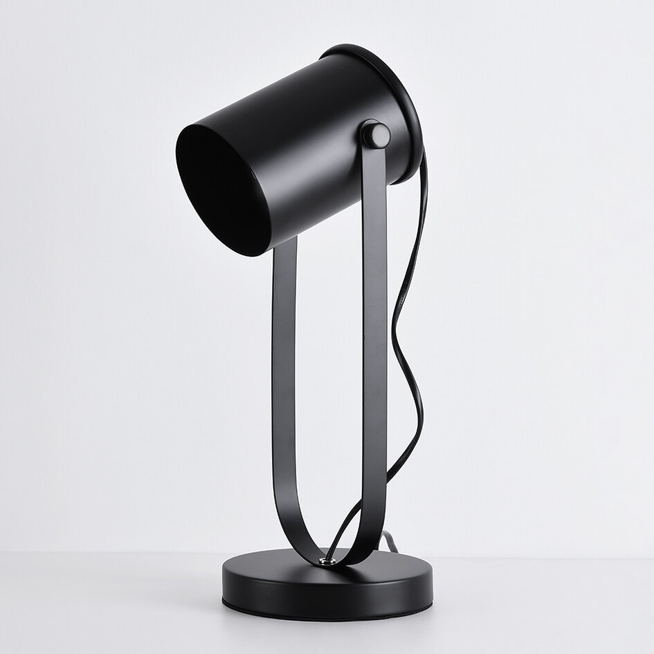 Bordslampa Joshua - svart med vinklingsbar skärm