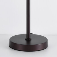 Bordslampa Phoebe - kaffebrun med bronsdetaljer och vinklingsbar arm
