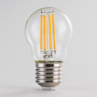 E27-filamentlampa 3-stegs dimbar 4,5 watt, transparent 45 mm