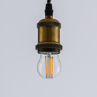 E27-filamentlampa 3-stegs dimbar 4,5 watt, transparent 45 mm