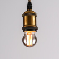 E27-filamentlampa 3-stegs dimbar 4,5 watt, rökfärgat glas 45 mm