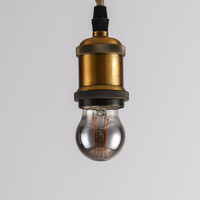 E27-filamentlampa 3-stegs dimbar 4,5 watt, rökfärgat glas 45 mm