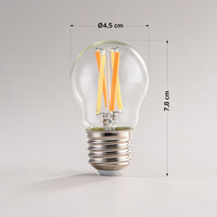Smart E27 LED-lampa dim-to-warm 4,9 watt, 45 mm (Tuya)