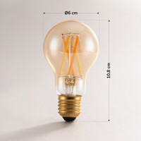 Smart E27 LED-lampa dim-to-warm 7 watt, amber 60 mm (Tuya)