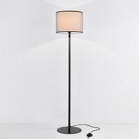 Golvlampa Maggie i svart med tygskärm