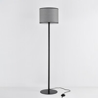 Golvlampa Maggie i svart med tygskärm