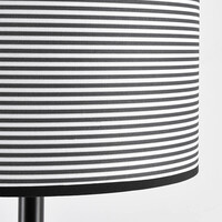 Golvlampa Maggie i svart med tygskärm