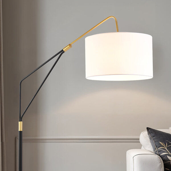Design golvlampa med marmor och gulddetaljer - Monica