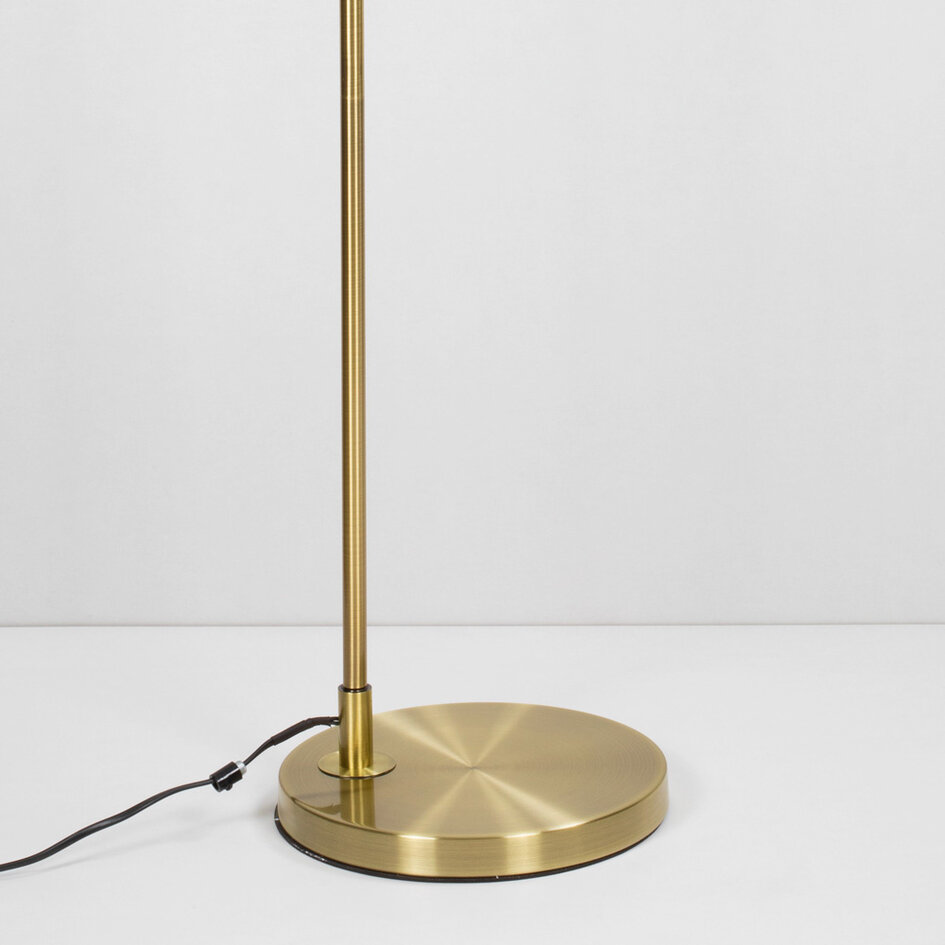 Design golvlampa Connor - rökfärgat glas med spegeleffekt