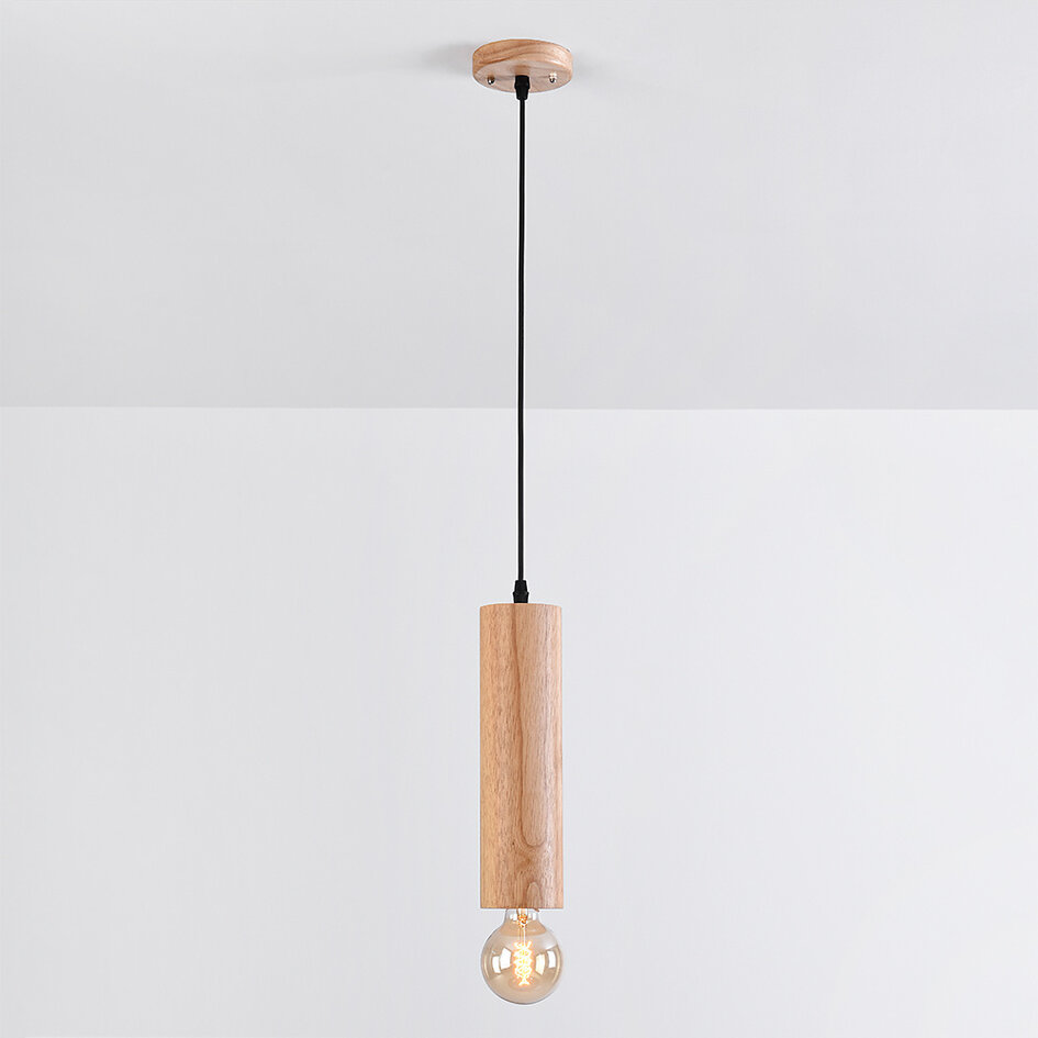 Minimalistisk pendellampa Toby i ek