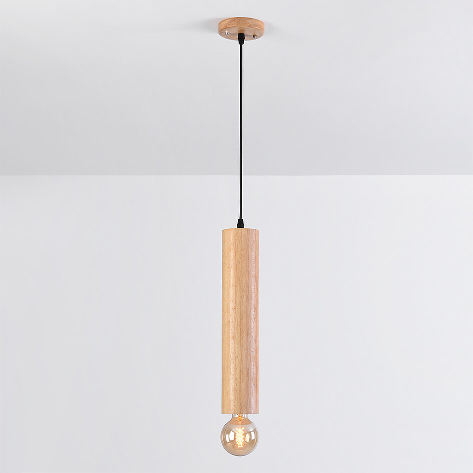 Minimalistisk pendellampa Toby i ek