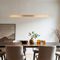 Dimbar pendellampa Harvey - guld med integrerad LED