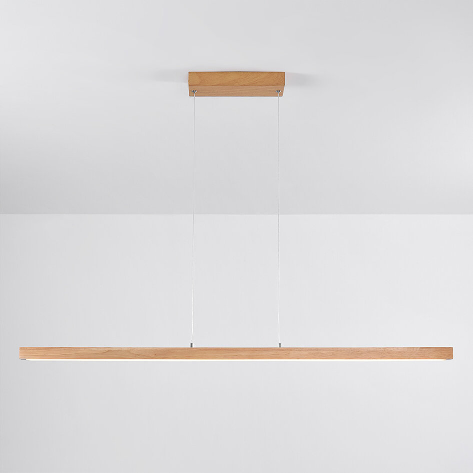 Pendellampa Shane i trä med integrerad LED, dimbar