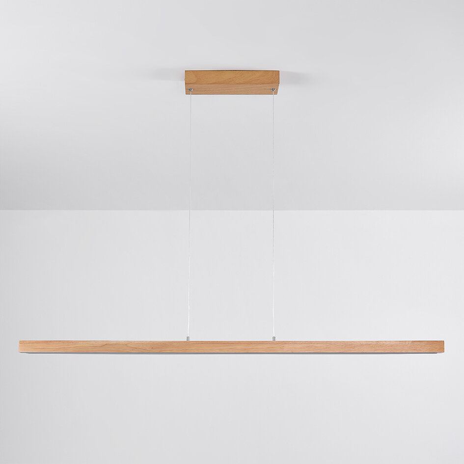 Pendellampa Shane i trä med integrerad LED, dimbar