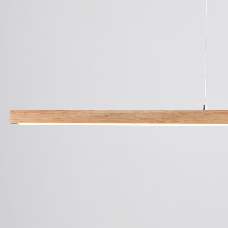 Pendellampa Shane i trä med integrerad LED, dimbar