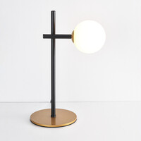 Bordslampa Glenn - mjölkvitt glas