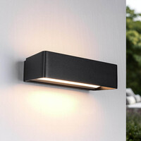 Utomhusvägglampa Midas - svart med integrerad LED