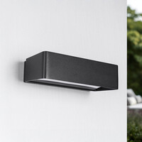 Utomhusvägglampa Midas - svart med integrerad LED