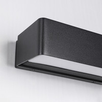 Utomhusvägglampa Midas - svart med integrerad LED