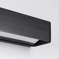 Utomhusvägglampa Midas - svart med integrerad LED