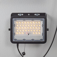 Svart solcellsvägglampa för utomhusbruk Nestor - 60W