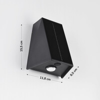 Solcellsvägglampa för utomhusbruk Solon - svart