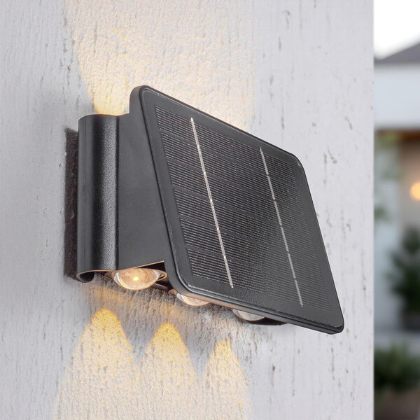 6-ljus solcellsvägglampa för utomhusbruk - Selena