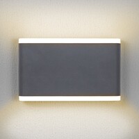 Platt utomhusvägglampa Demi - grå 12W