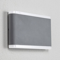 Platt utomhusvägglampa Demi - grå 12W