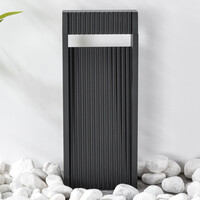 Stående utomhuslampa Andrew med räfflad design - antracit med integrerad LED