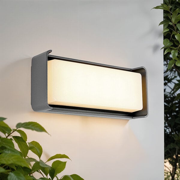 Utomhusvägglampa Owen - antracit med integrerad LED