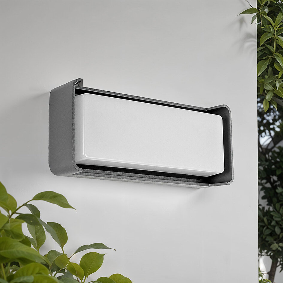Utomhusvägglampa Owen - antracit med integrerad LED