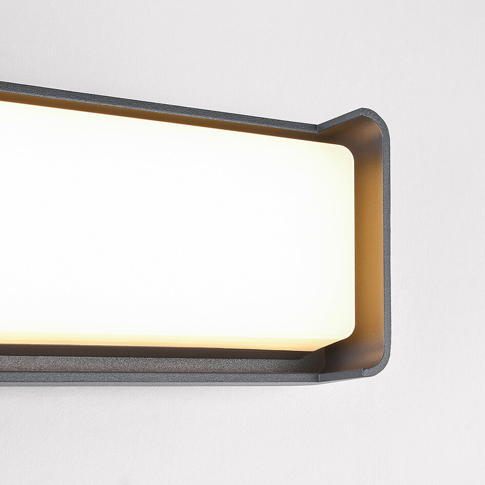 Utomhusvägglampa Owen - antracit med integrerad LED
