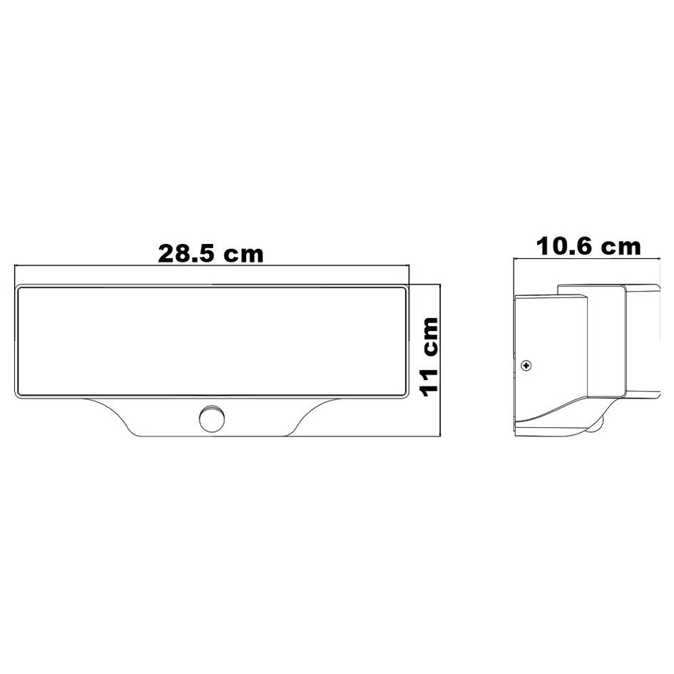 Utomhusvägglampa Graham med sensor - svart med integrerad LED