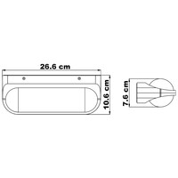 Cylinderformad utomhusvägglampa Tyler - svart med integrerad LED
