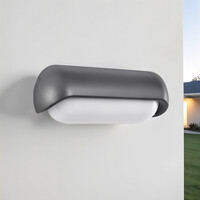 Utomhusvägglampa Zach - svart med integrerad LED