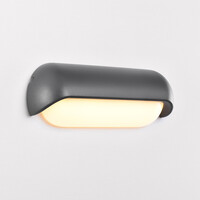 Utomhusvägglampa Zach - svart med integrerad LED
