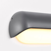 Utomhusvägglampa Zach - svart med integrerad LED