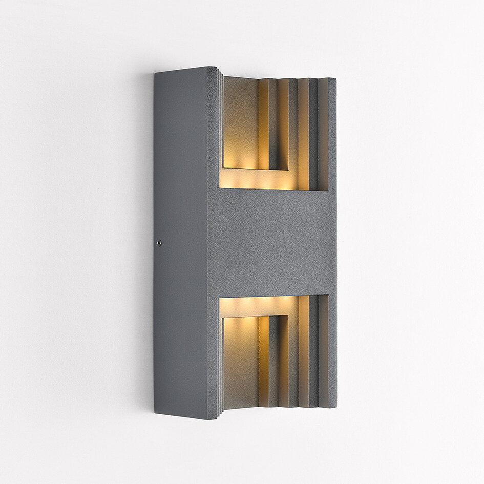 Utomhusvägglampa Benjamin - antracit med integrerad LED