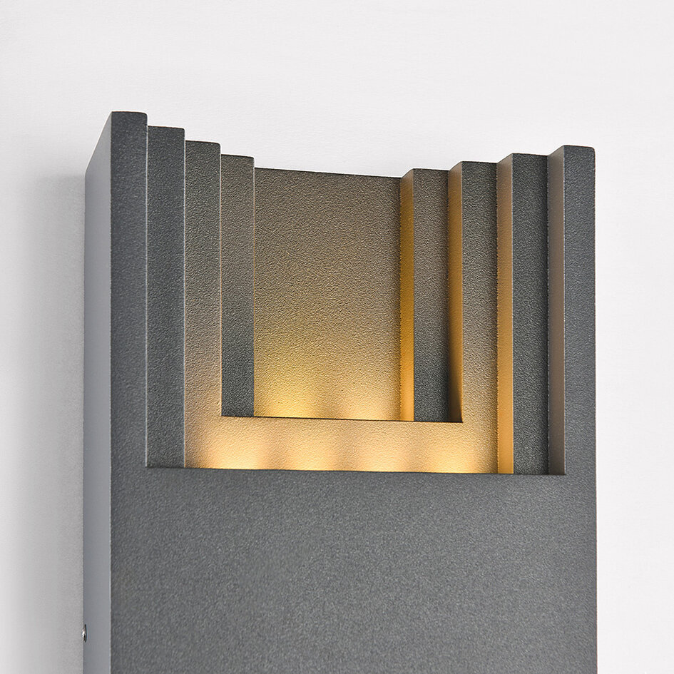 Svart utomhus vägglampa Benjamin
