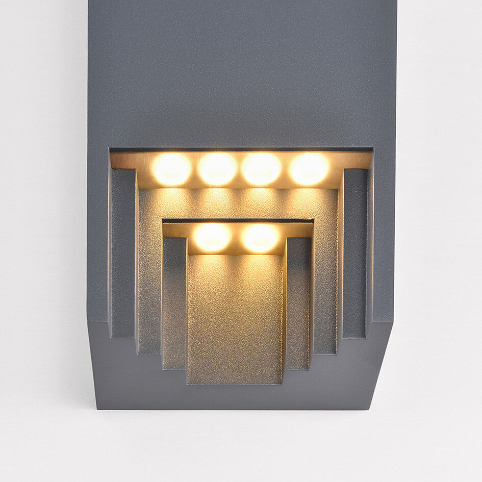Svart utomhus vägglampa Benjamin