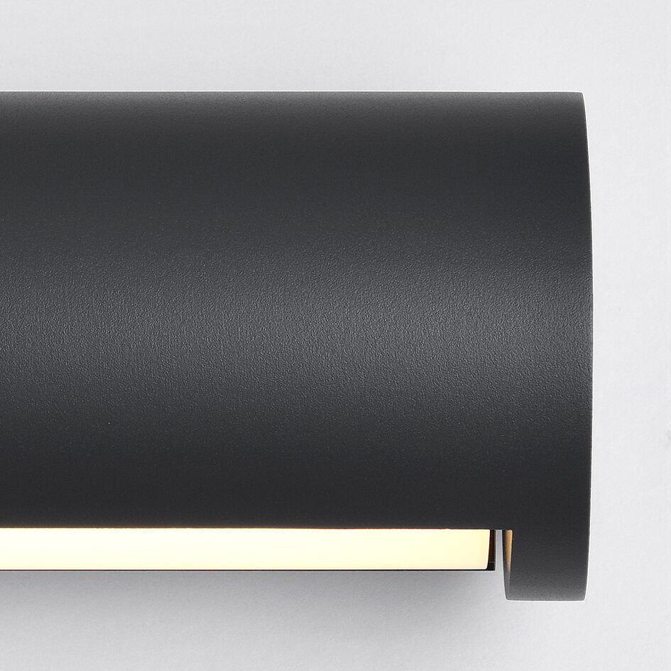 Utomhusvägglampa Willus - antracit med integrerad LED
