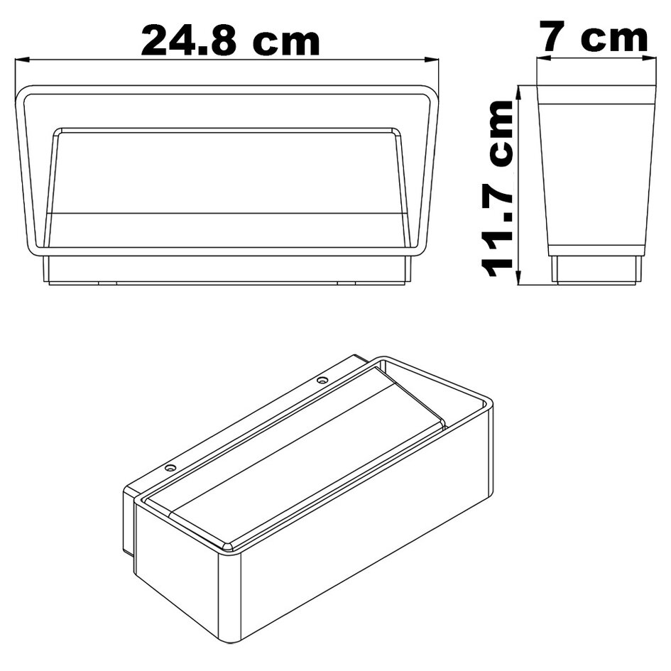 Utomhusvägglampa Josh - med integrerad LED