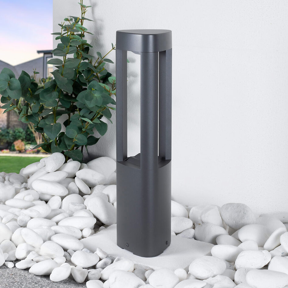 Stående utomhuslampa Jacob - 50 cm antracit med integrerad LED