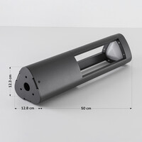 Stående utomhuslampa Jacob - 50 cm antracit med integrerad LED