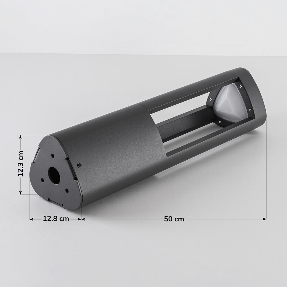 Stående utomhuslampa Jacob - 50 cm antracit med integrerad LED