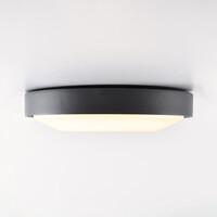 Utomhustaklampa Landon - svart med integrerad LED