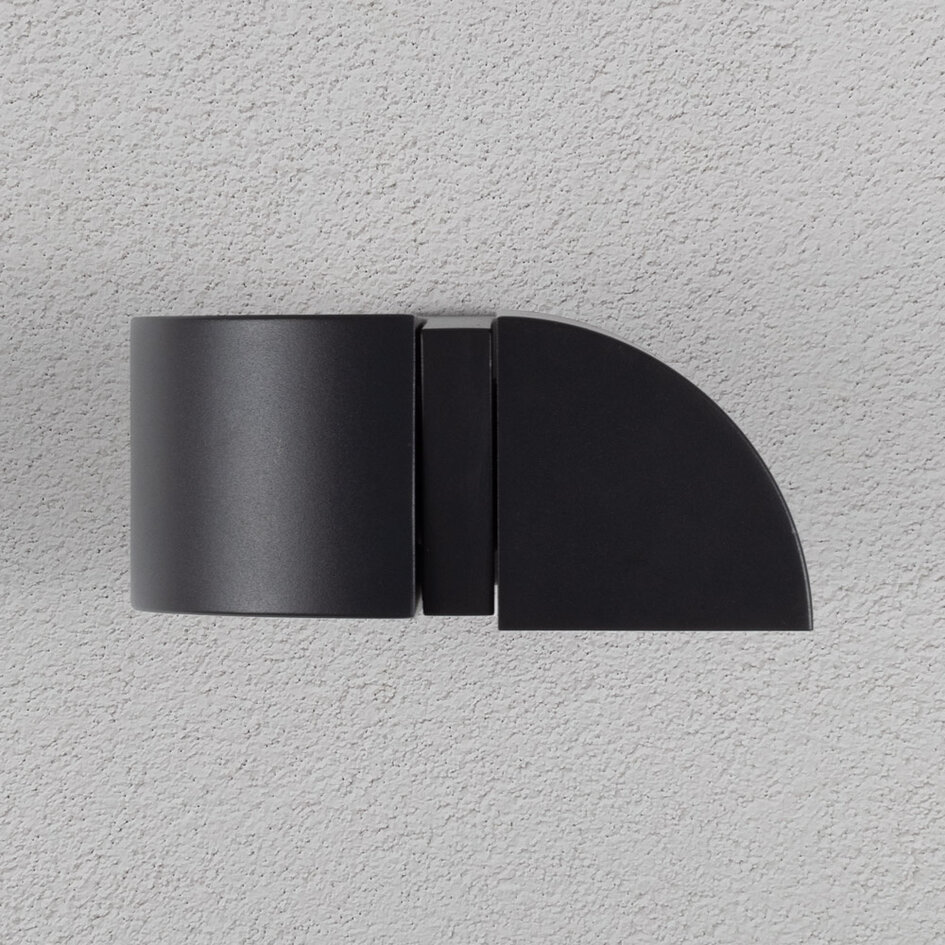 Justerbar utomhusvägglampa Xanthe - antracit med integrerad LED