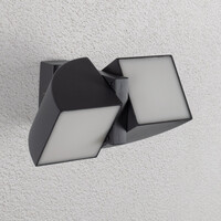 Justerbar utomhusvägglampa Xanthe - antracit med integrerad LED
